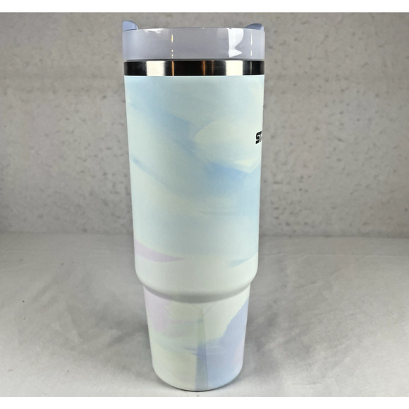 Stanley Quencher H2.0 Flowstate Tumbler 30 oz Iris Light Blue Swirl NO STRAW - Picture 3 of 11